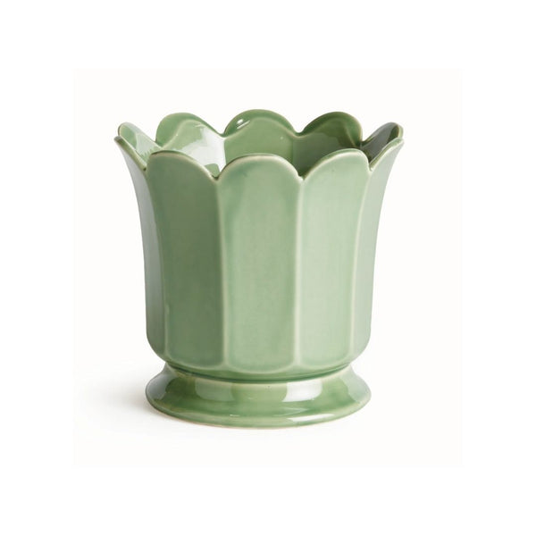 Sage Fluted Pot - Large