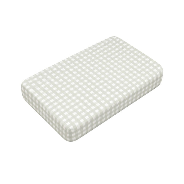 Sage Gingham Crib Sheet