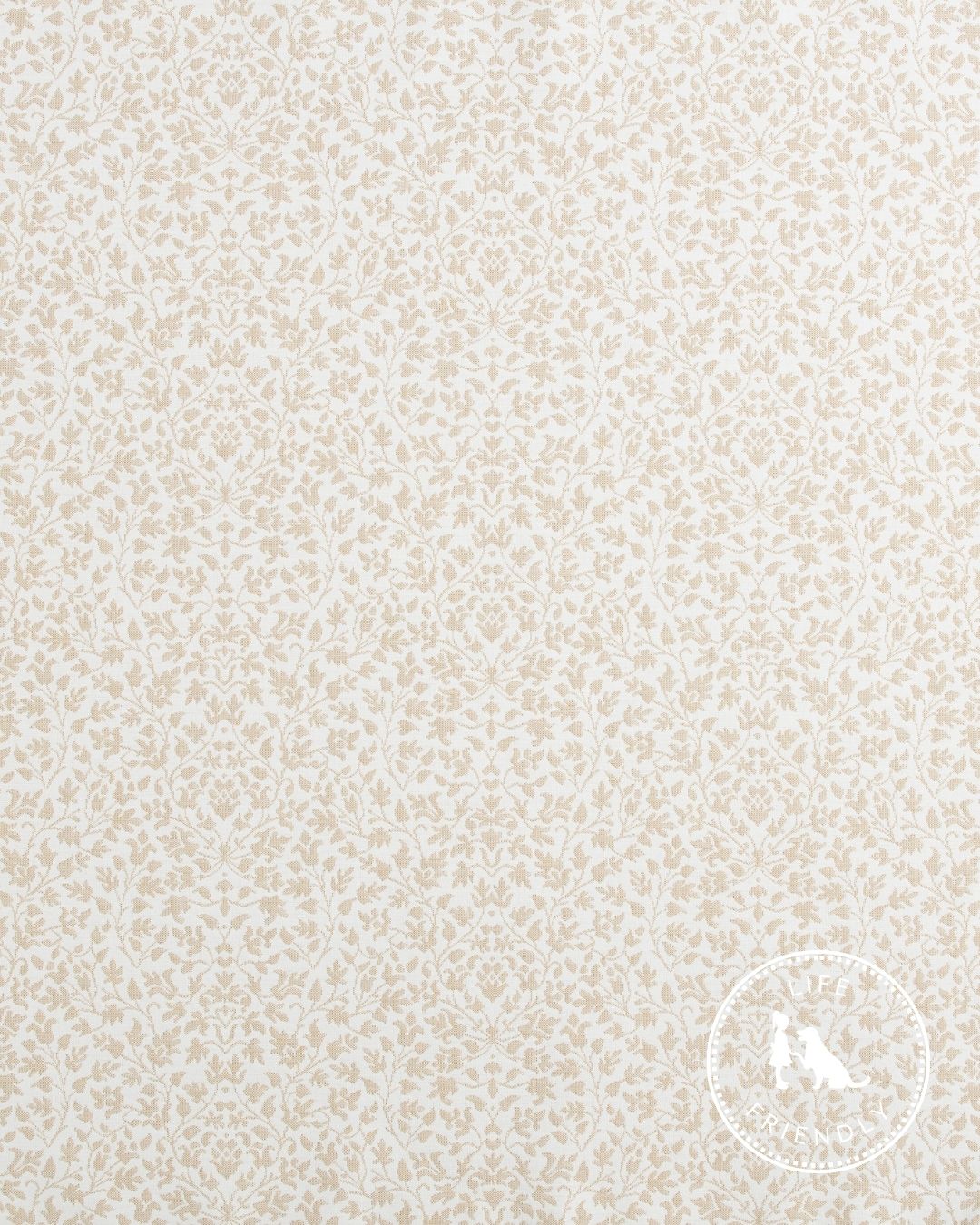 Sand Greenwich Floral Fabric