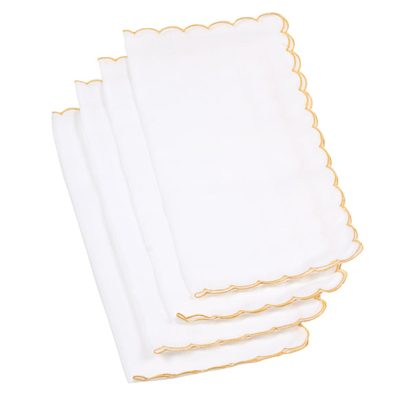 Scalloped Border Edge Napkin - Set of 4