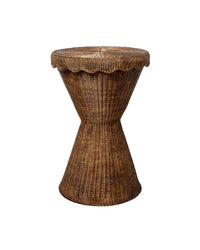 Scalloped Hourglass Side Table