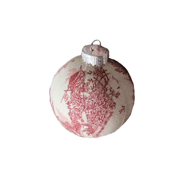 Scarlet Toile Ornament