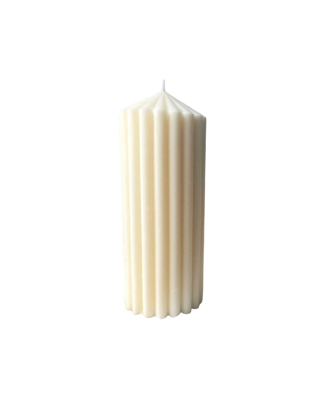 Tall Sculptural Pillar in Ivory