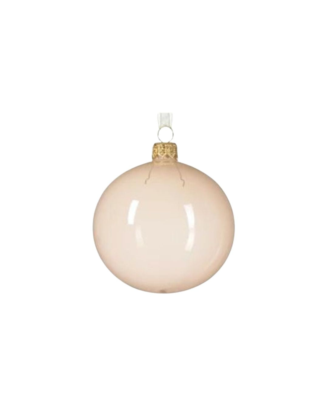 Soft Coral Pastel Glass Ornament