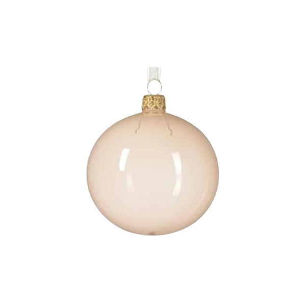 Soft Coral Pastel Glass Ornament