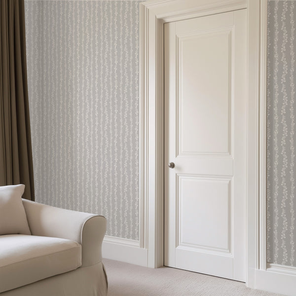 Somerset Wallpaper in Stone Grey