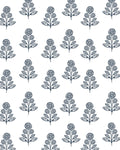 Stella Floral Fabric in Navy