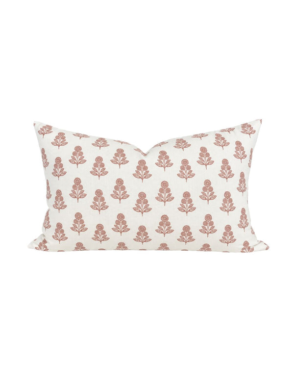 Stella Floral Pillow in Rose