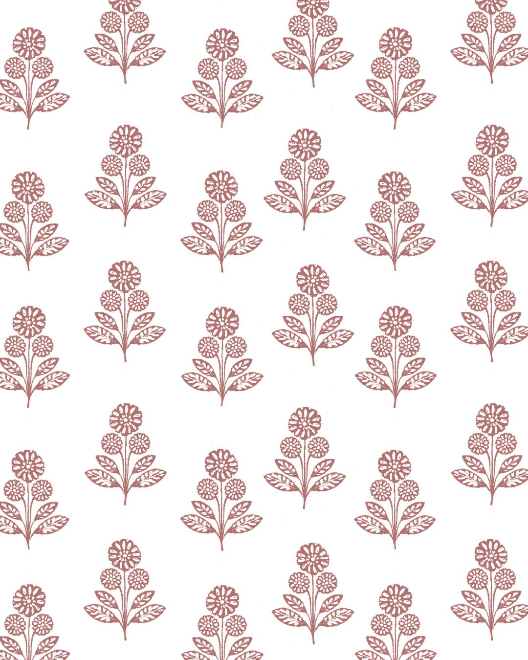Stella Floral Fabric in Rose