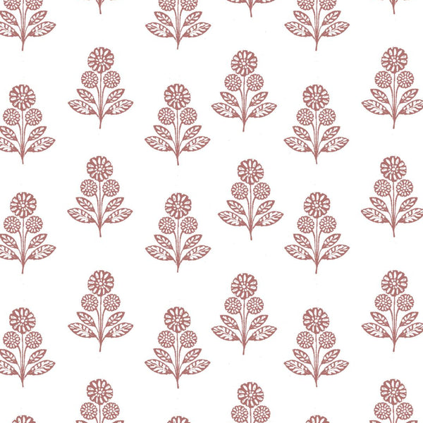 Stella Floral Fabric in Rose