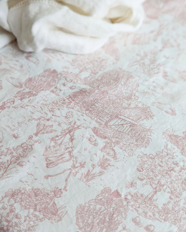 Storybook Toile Crib Sheet