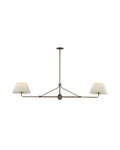 Sutton 2-Light Chandelier - Weathered Brass
