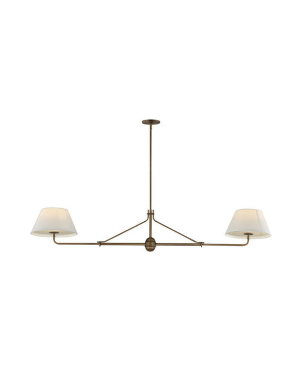 Sutton 2-Light Chandelier - Weathered Brass