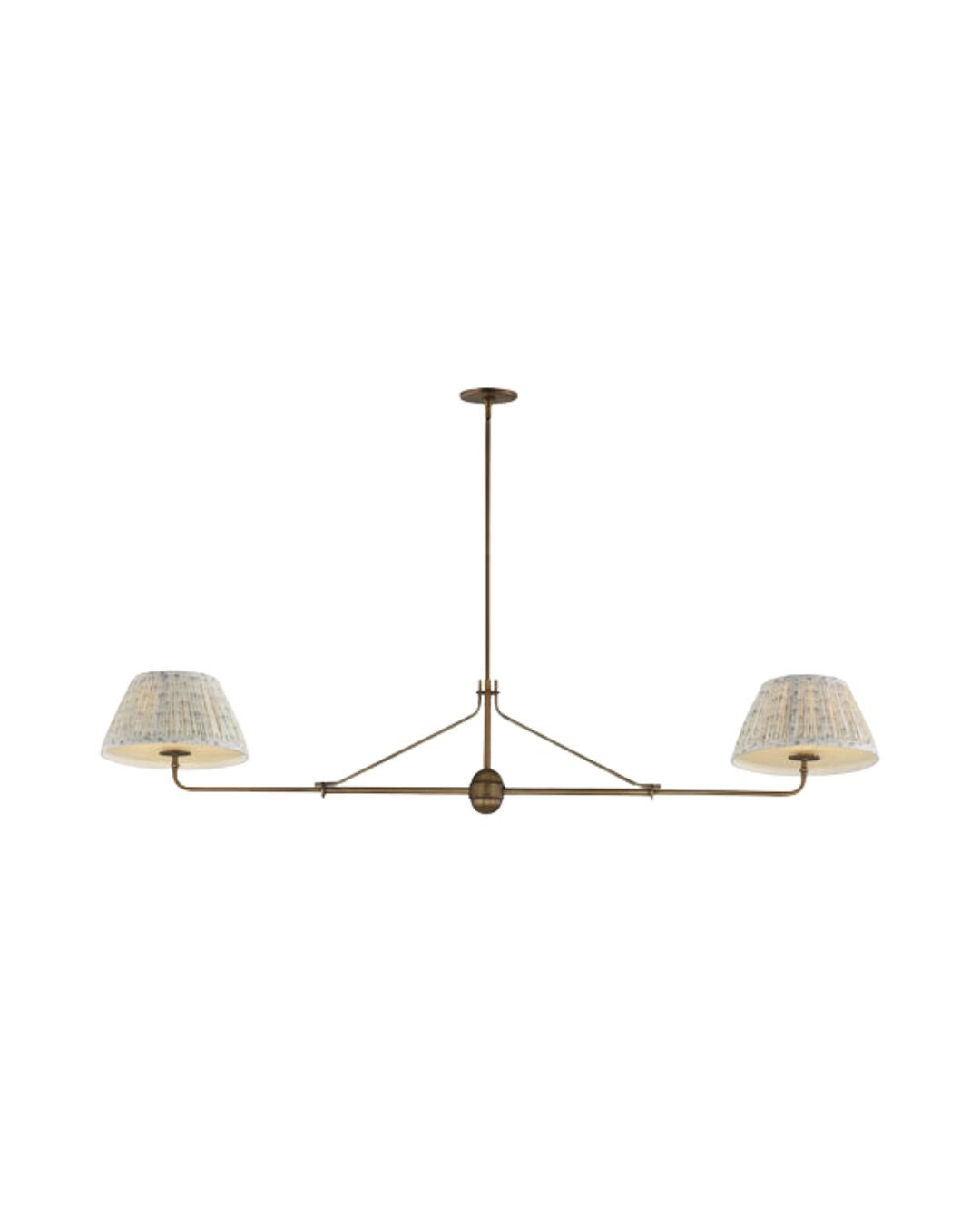 Sutton 2-Light Chandelier - Weathered Brass