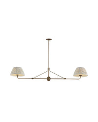 Sutton 2-Light Chandelier - Weathered Brass