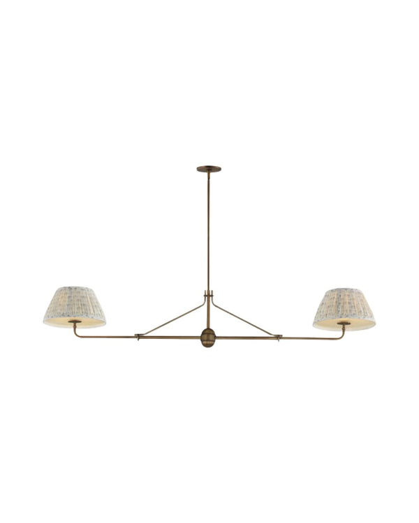 Sutton 2-Light Chandelier - Weathered Brass