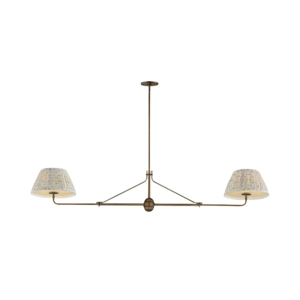 Sutton 2-Light Chandelier - Weathered Brass