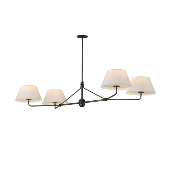 Sutton 4-Light Linear Chandelier - Antique Bronze