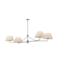 Sutton 4-Light Linear Chandelier - Polished Nickel