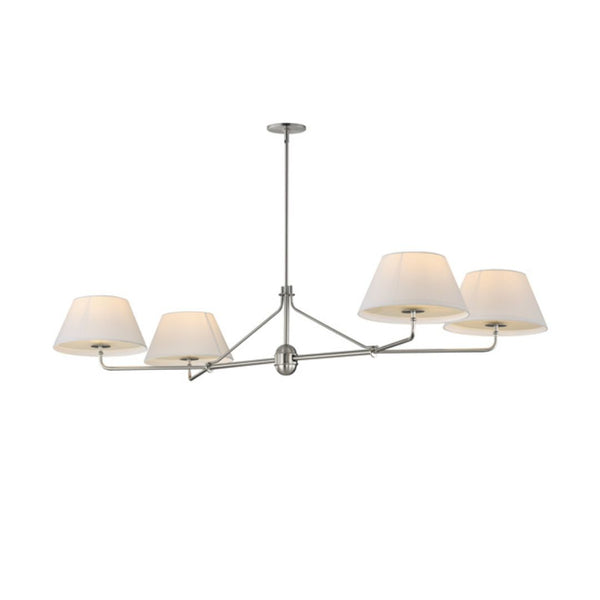 Sutton 4-Light Linear Chandelier - Polished Nickel