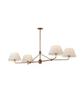Sutton 4-Light Linear Chandelier - Weathered Brass