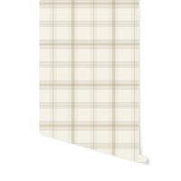 Tucker Plaid Wallpaer in Beige