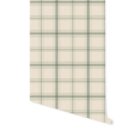 Tucker Plaid Wallpaper in Green