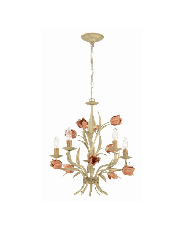 Tulip Chandelier - Sage Rose