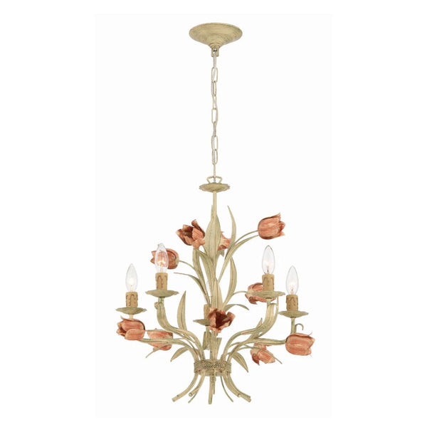 Tulip Chandelier - Sage Rose