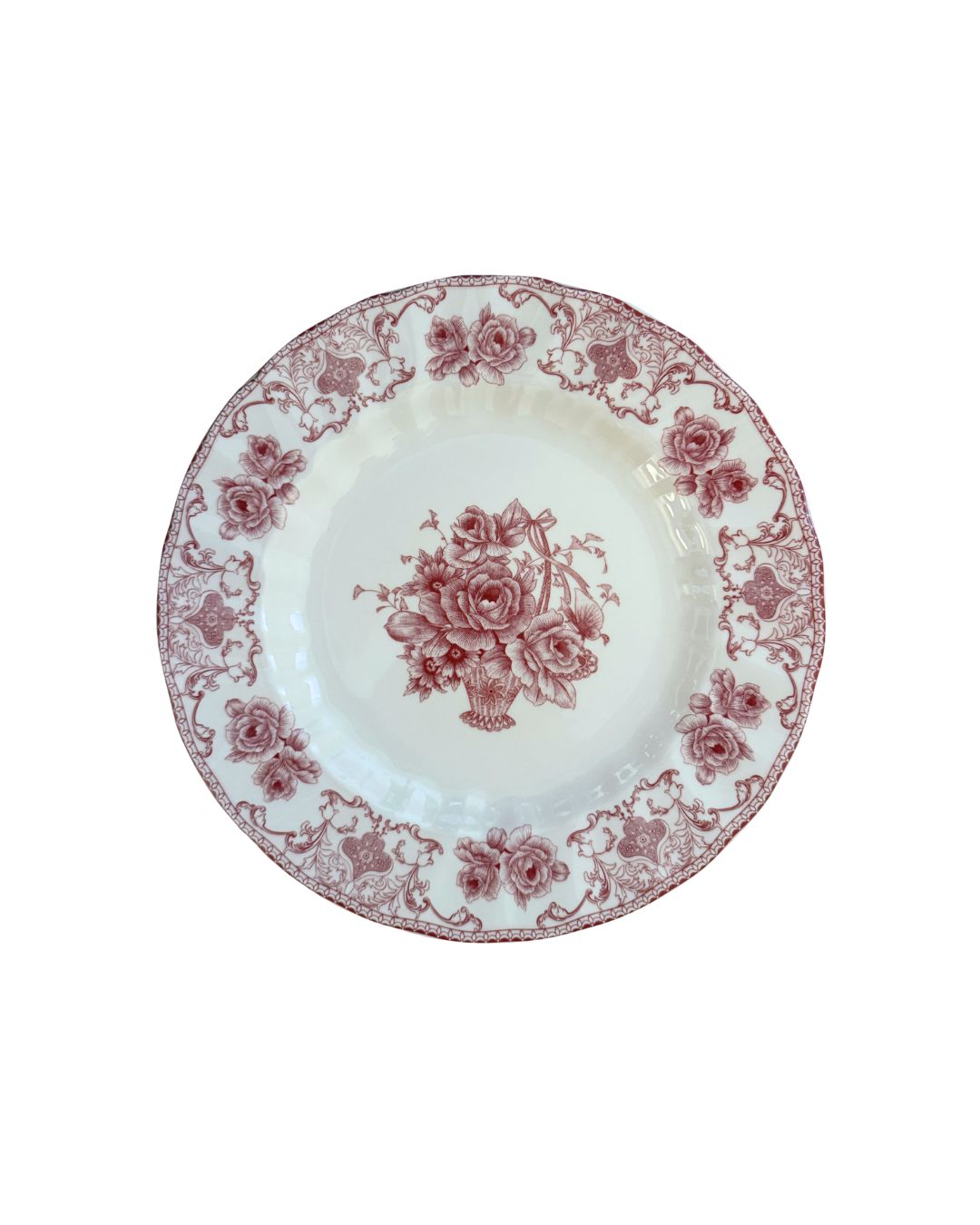 Vintage Rose Toile Plate