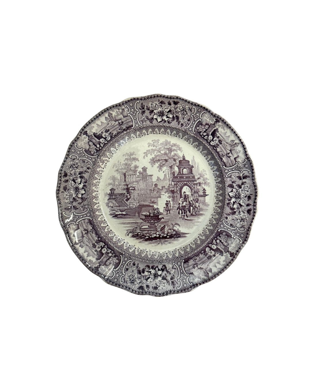 Violet Toile Transferware Plate