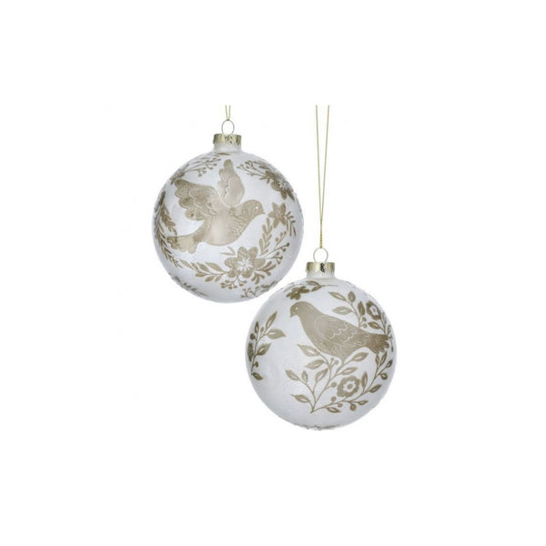 Winter Dove Ornament Set