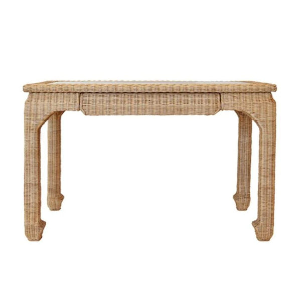 Woven Rattan Desk