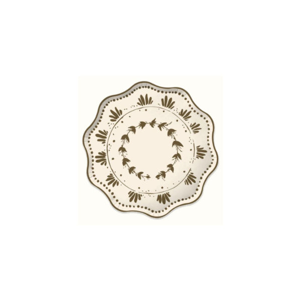 Willow Dessert Paper Plate, Set of 12