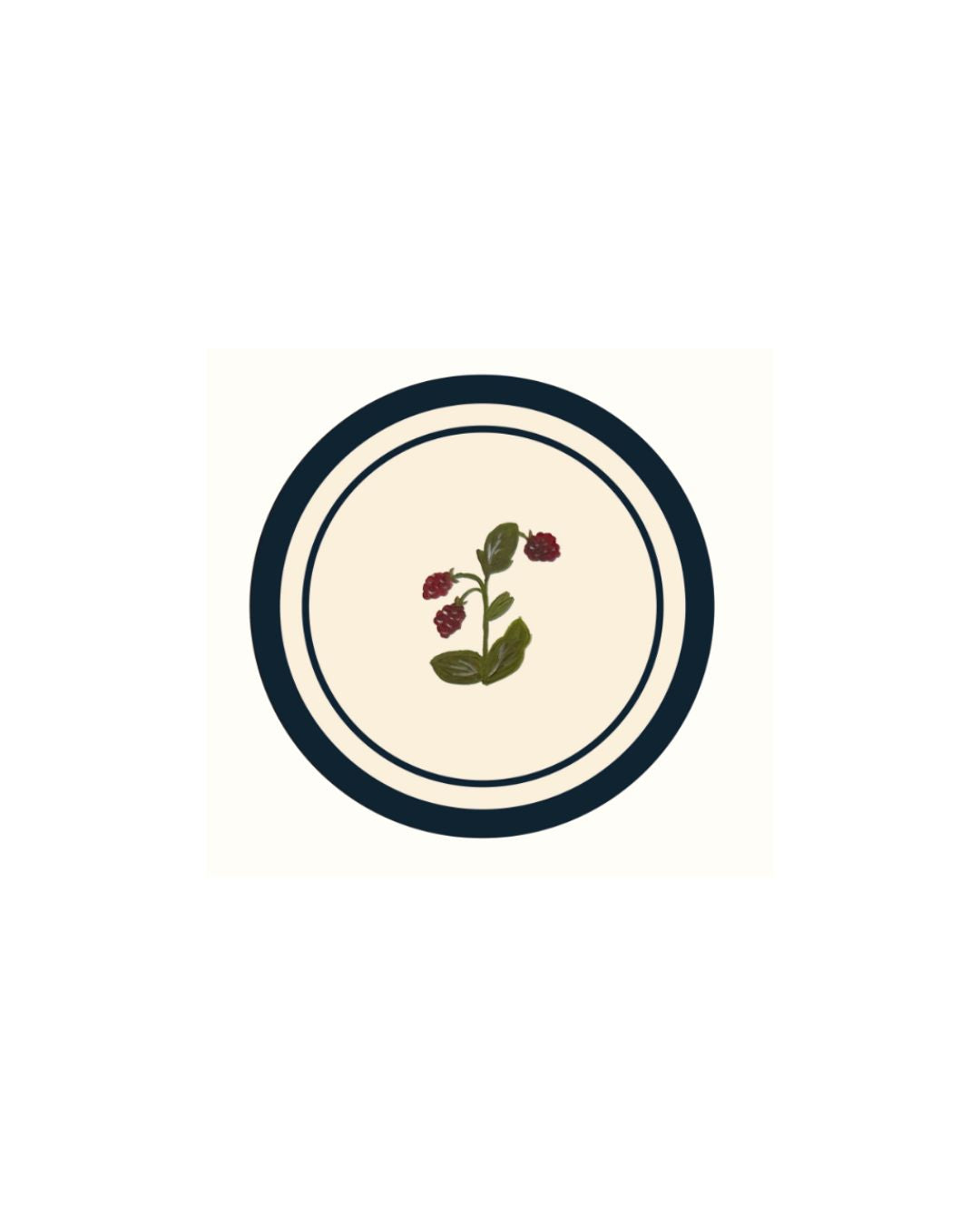 Berry Dessert Paper Plate, Set of 12
