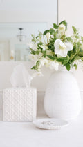 Woven White Tissue Holder