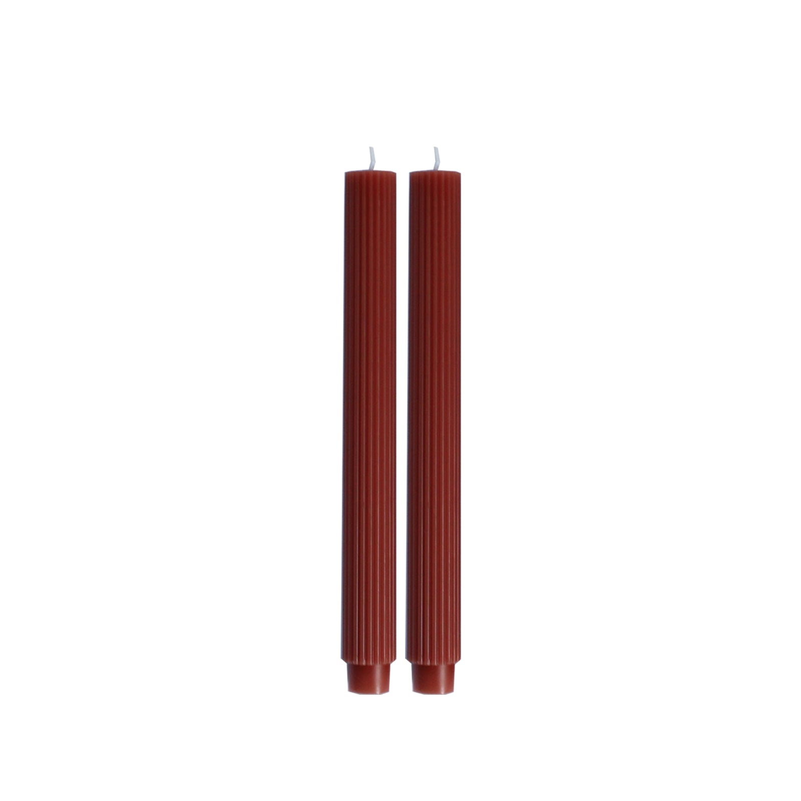 Reeded Clay Taper Candle