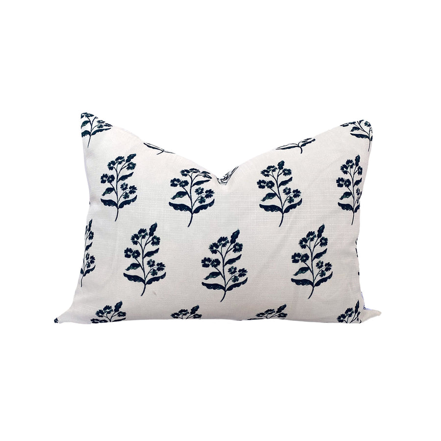 Frankie Floral Pillow in Navy