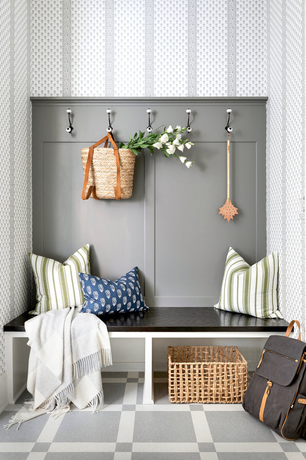 Wentworth Stripe Pillow in Olive