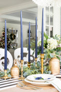 Large Navy Taper Candle Set