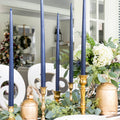 Large Navy Taper Candle Set