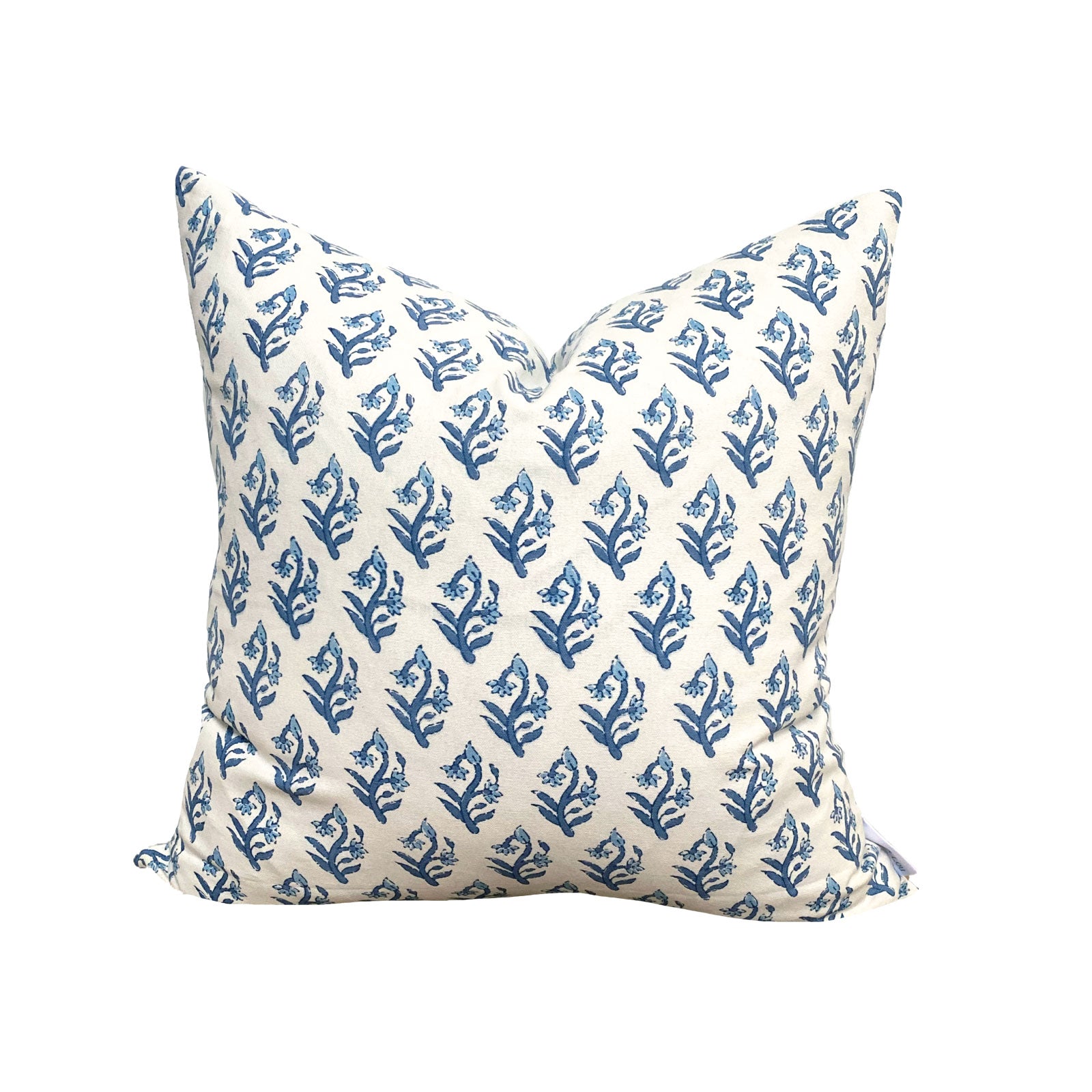 Willow Floral Pillow in Blue