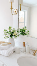 Woven White Bathroom Tray