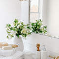 Woven White Bathroom Tray