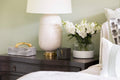 Small White Dipped Glass Jar