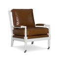 Abbey Leather Spool Chair