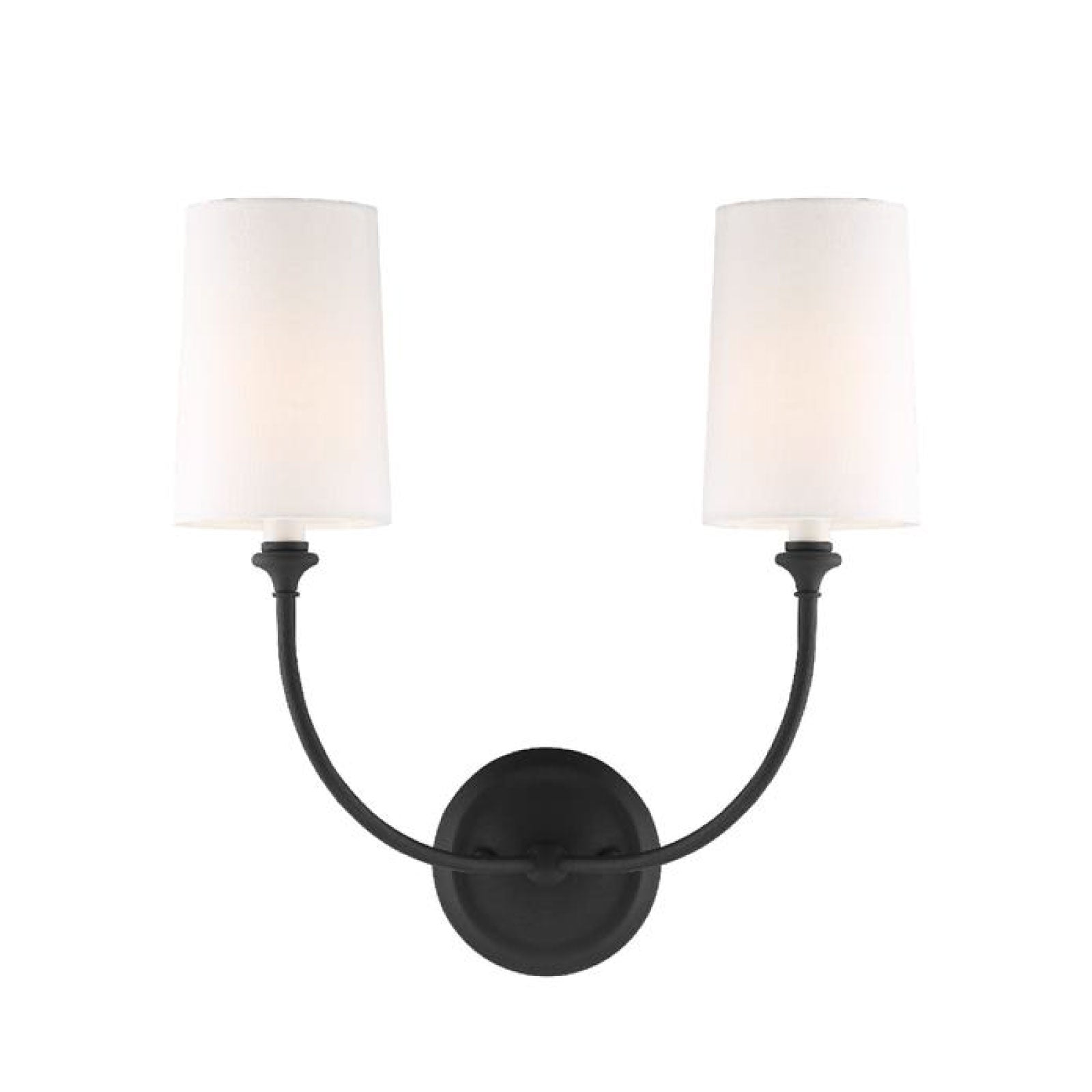 Abrams Double Sconce in Forged Black