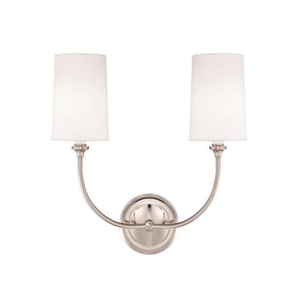 Abrams Double Sconce in Nickel