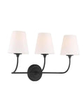 Abrams Vanity Light in Black Forged