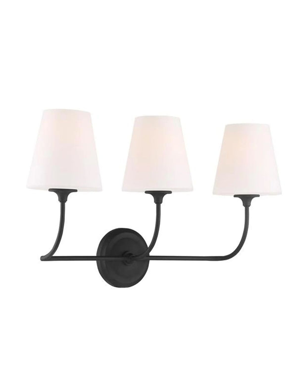 Abrams Vanity Light in Black Forged